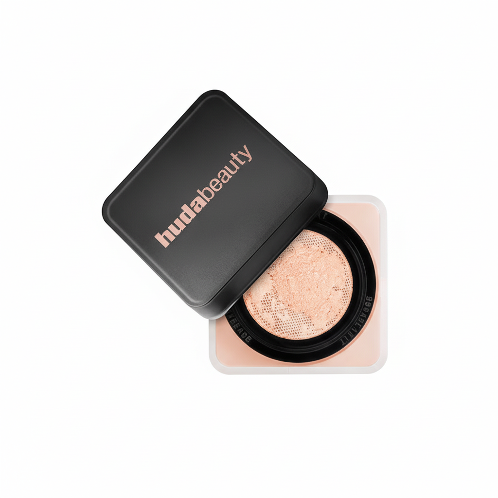 Huda Beauty Easy Bake Loose Powder - Peach sfondo bianco GMC
