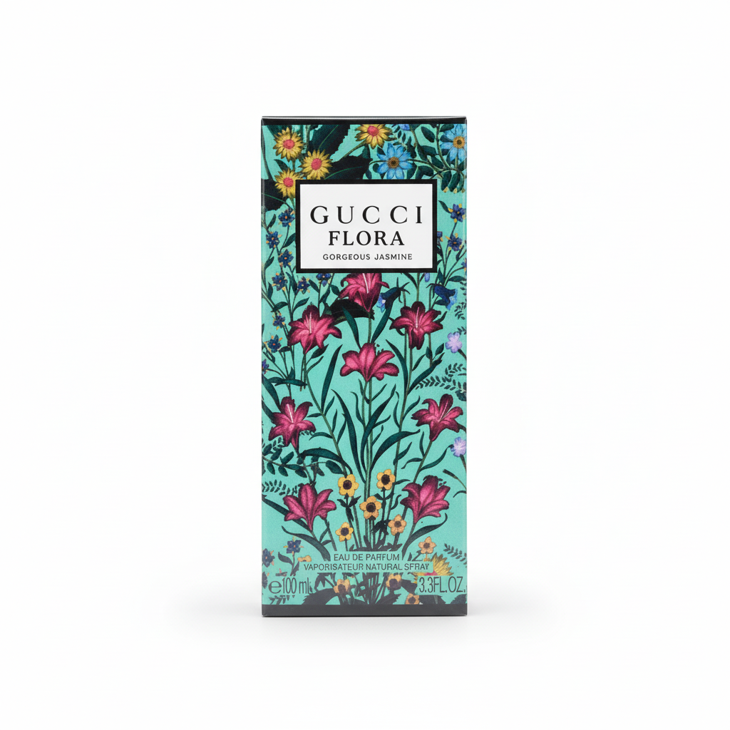Gucci Flora Gorgeous Jasmine Eau de Parfum 100ml - sfondo bianco
