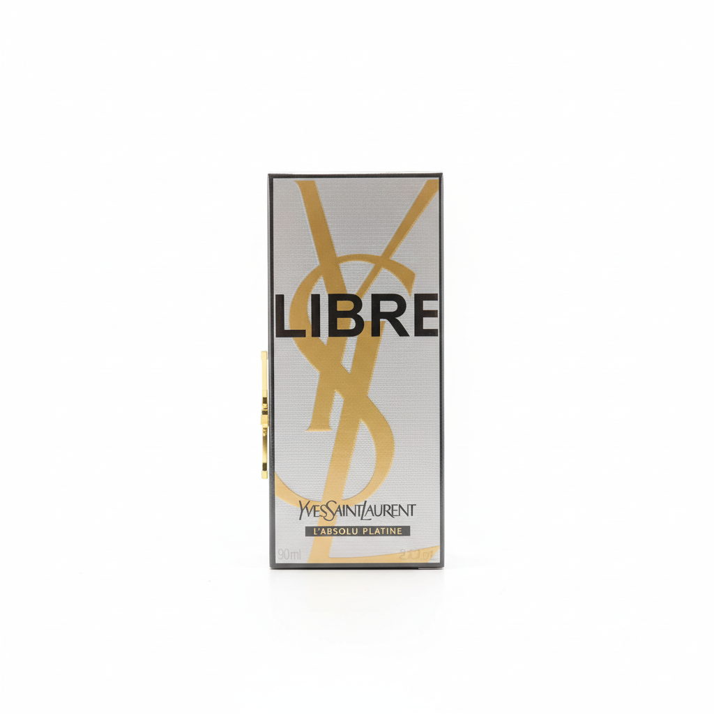 YSL Libre L'Absolu Platine Eau de Parfum 90ml - sfondo bianco