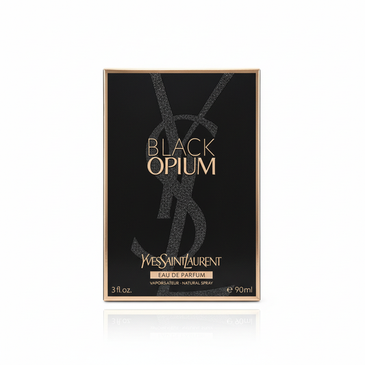 YSL Black Opium sfondo bianco